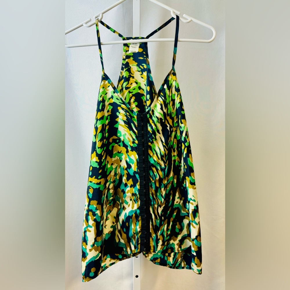 Vintage Lily White‎ Spaghetti Strap Hook & Eye Closure Tank Top size S